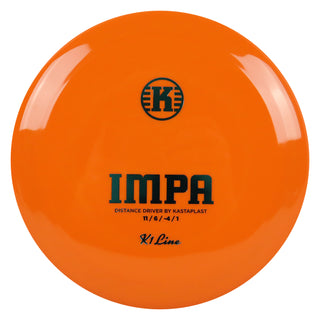 Kastaplast Disc Golf K1 Impa Distance Driver 11/6/-4/1 Orange/Blue 174 grams