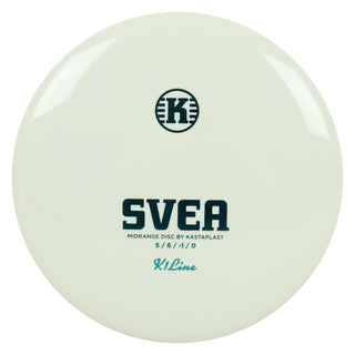 Kastaplast Disc Golf K1 Svea Midrange 5/6/-1/0 White/Turquoise 175 grams