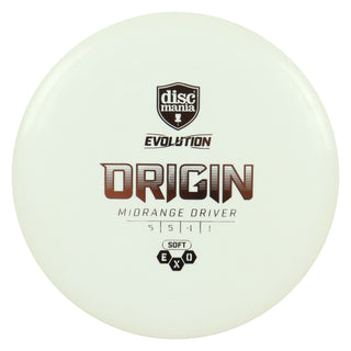 Discmania Disc Golf Soft Exo Origin Midrange 5/5/-1/1 White/Rose Gold 145 grams