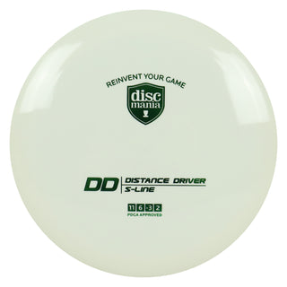 Discmania Disc Golf S-Line DD Distance Driver 11/6/-3/2 White/Green Holo 176 grams