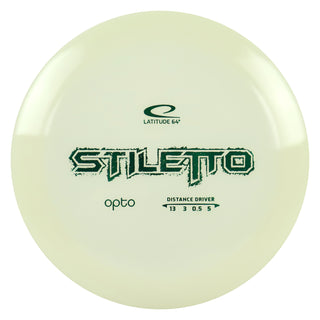 Latitude Disc Golf Opto Stiletto Distance Driver 13/3/0.5/5 White/Green 176 grams
