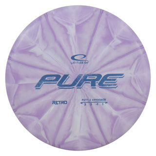 Latitude 64 Disc Golf Retro Burst Pure Putter 3/3/-1/1 Purple/Slate 174 grams