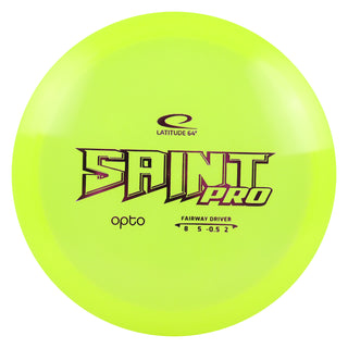 Latitude 64 Disc Golf Opto Saint Pro Fairway Driver 8/5/-0.5/2 Yellow/Purple 173 grams