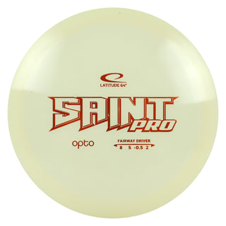 Latitude 64 Disc Golf Opto Saint Pro Fairway Driver 8/5/-0.5/2 White/Orange 172 grams