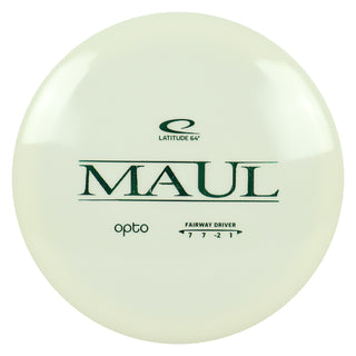 Latitude 64 Disc Golf Opto Maul Fairway Driver 7/7/-2/1 White/Green 172 grams