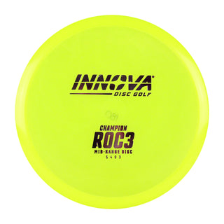 Innova Disc Golf Champion Roc3 Midrange Disc 5/4/0/3 Yellow/Purple 180 grams