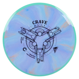Axiom Disc Golf Cosmic Neutron Crave Fairway Driver 6.5/5/-1/1 Blue Purple/Aqua 157 grams