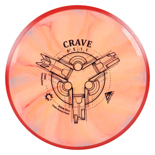 Axiom Disc Golf Cosmic Neutron Crave Fairway Driver 6.5/5/-1/1 Peach Blend/Red 165 grams