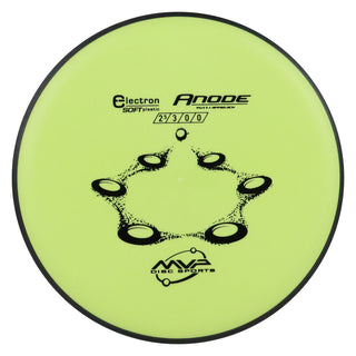MVP Disc Golf Electron Soft Anode Putt and Approach 2.5/3/0/0 Lime 168 grams