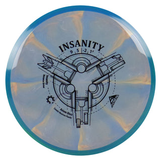 Axiom Disc Golf Cosmic Neutron Insanity Distance Driver 9/5/-2/1.5 Slate Blue Orange/Blue 155 grams