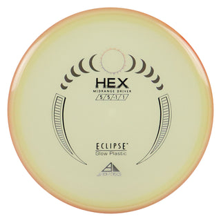 Axiom Disc Golf Eclipse Hex Midrange 5/5/-1/1 Glow/Light Peach 177 grams