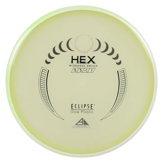 Axiom Disc Golf Eclipse Hex Midrange 5/5/-1/1 Glow/White Lime 177 grams