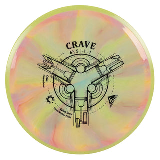 Axiom Disc Golf Cosmic Neutron Crave Fairway Driver 6.5/5/-1/1 Sage Peach/Dark Yellow 167 grams