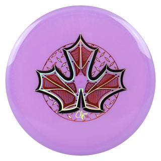 Climo Disc Golf Victory Line Belleair Iron Leaf Midrange 5/4/0/2 Purple/Black Orange 175 grams