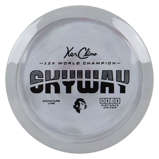 Climo Disc Golf Signature Line Skyway Distance Driver 11/5/-1/3 Grey/Black 161 grams