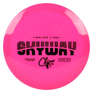 Climo Disc Golf Major Line Skyway Distance Driver 11/5/-1/3 Pink/Black 168 grams