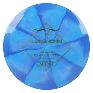 Mint Disc Golf Apex Swirl Longhorn Distance Driver 11/4/-1/2.5 Blue/Slate 173 grams