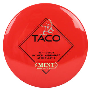 Mint Disc Golf Apex Taco Midrange Disc 5/5/0/2 Red/Gold Holo 177 grams