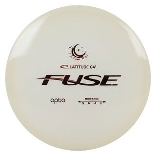 Latitude 64 Disc Golf Opto Moonshine Fuse Midrange 5/6/-1/0 Clear/Red 179 grams