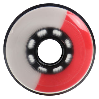 Rink Rat Roller Hockey Wheels Rinkster Split 80mm XXX Grip Red/White 8-Pack