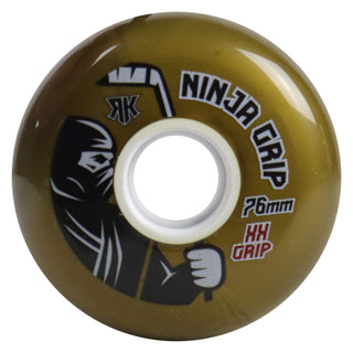 Rink Rat Roller Hockey Wheels Rinkster Ninja Grip 76mm XX Grip Gold 8-Pack