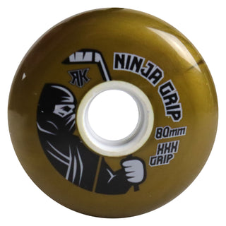 Rink Rat Roller Hockey Wheels Rinkster Ninja Grip 80mm XXX Grip Gold 8-Pack