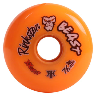 Rink Rat Roller Hockey Wheels Rinkster Beast 76mm / 80mm HiLo XX Grip Orange 8-Pack