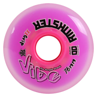 Rink Rat Roller Hockey Wheels Rinkster Vibe 76mm XX Grip Purple 4-Pack