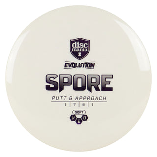 Discmania Disc Golf Soft Neo Spore Putter Hybrid Catch 1/7/0/1 White/Purple 157 grams
