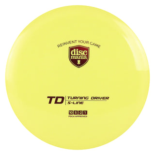 Discmania Disc Golf S-Line TD Turning Driver 10/5/-2/1 Yellow/Red 173 grams
