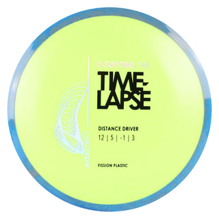 Axiom Disc Golf Simon Lizotte Line Fission Time Lapse Driver 12/5/-1/3 DayGlo/Blue Grey 159 grams