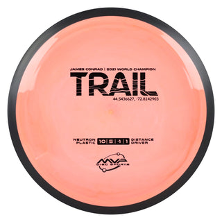 MVP Disc Golf James Conrad Neutron Trail Distance Driver 10/5/-1/1 Peach 168 grams