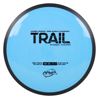MVP Disc Golf James Conrad Neutron Trail Distance Driver 10/5/-1/1 Light Blue 174 grams