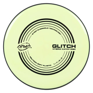 MVP Disc Golf Neutron Glitch Soft Putter Hybrid Catch 1/7/0/0 Pastel Yellow 148 grams