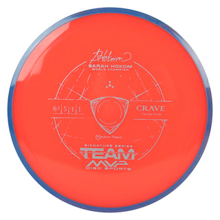 Axiom Disc Golf Sarah Hokom Neutron Crave Fairway Driver 6.5/5/-1/1 Light Red/Blue Purple 171 grams