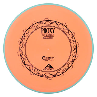 Axiom Disc Golf Electron Proxy Soft Putter 3/3/-1/0.5 Light Orange/Blue 172 grams