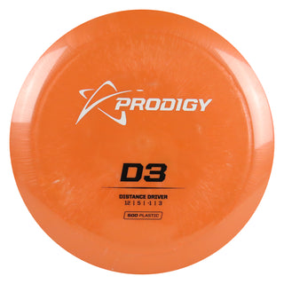 Prodigy Disc Golf 500 D3 Distance Driver 12/5/-1/3 Orange/White/Black 173 grams