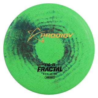 Prodigy Disc Golf 300 Soft Fractal PA-5 Putt and Approach 3/4/-2/0.5 Green Black/Gold Prisms/Black 170 grams
