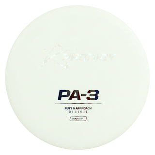 Prodigy Disc Golf 300 Soft PA-3 Putt and Approach 3/3/0/1 White/Ghost Shatter/USA 173 grams