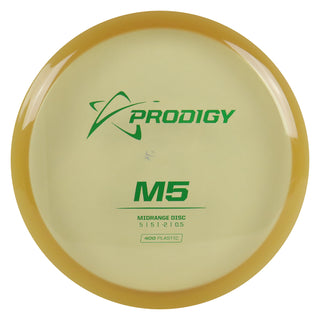 Prodigy Disc Golf 400 M5 Midrange 5/5/-2/0.5 Clear/Green 178 grams