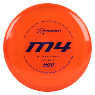 Prodigy Disc Golf 400 M4 Midrange 5/5/-1/1 Orange/Indigo 166 grams
