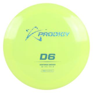 Prodigy Disc Golf 400 D6 Distance Driver 12/6/-3/2 Yellow/Blue Shimmer/Slate 174 grams