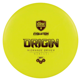 Discmania Disc Golf Soft Exo Origin Midrange 5/5/-1/1 Yellow/Red 147 grams
