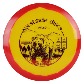 Westside Disc Golf Tournament Orbit Bear Fairway Driver 8/6/-0.5/2.5 Yellow/Red 173 grams