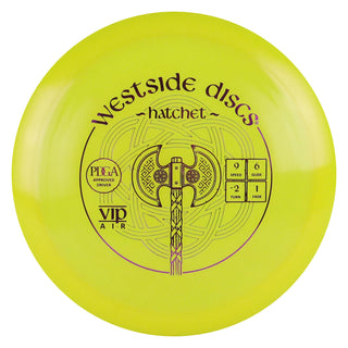 Westside Disc Golf VIP Air Hatchet Fairway Driver 9/6/-2/1 Yellow/Purple 156 grams