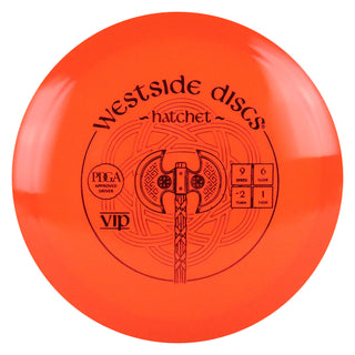 Westside Disc Golf VIP Hatchet Fairway Driver 9/6/-2/1 Orange/Red 169 grams