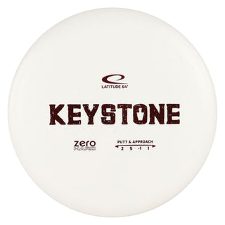 Latitude 64 Disc Golf Zero Hard Keystone Putter 2/5/-1/1 White/Red 173 grams