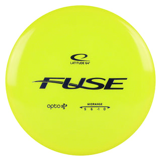 Latitude 64 Disc Golf Opto Air Fuse Midrange 5/6/-1/0 Yellow/Navy 153 grams