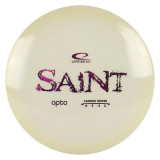 Latitude 64 Disc Golf Opto Saint Fairway Driver 9/7/-1/2 White/Purple 167 grams