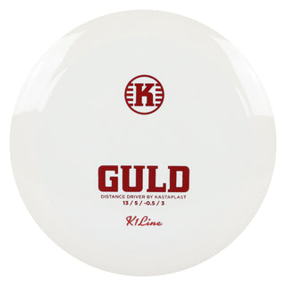 Kastaplast Disc Golf K1 Guld Distance Driver 13/5/-0.5/3 White/Red 175 grams